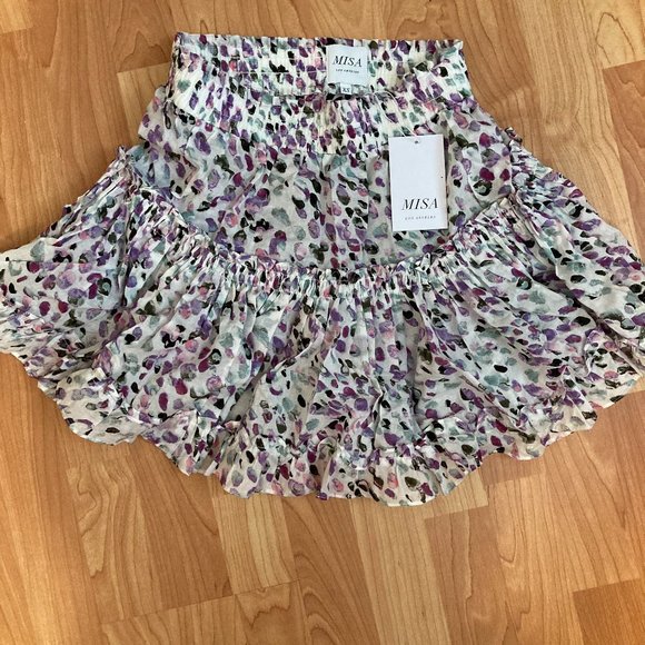 Misa Los Angeles Dresses & Skirts - Misa Los Angeles Marion Skirt XS Lavender Dot NWT